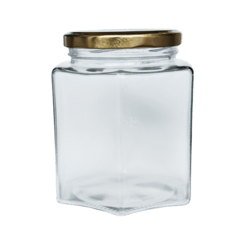 Tarro Hexagonal de Vidrio