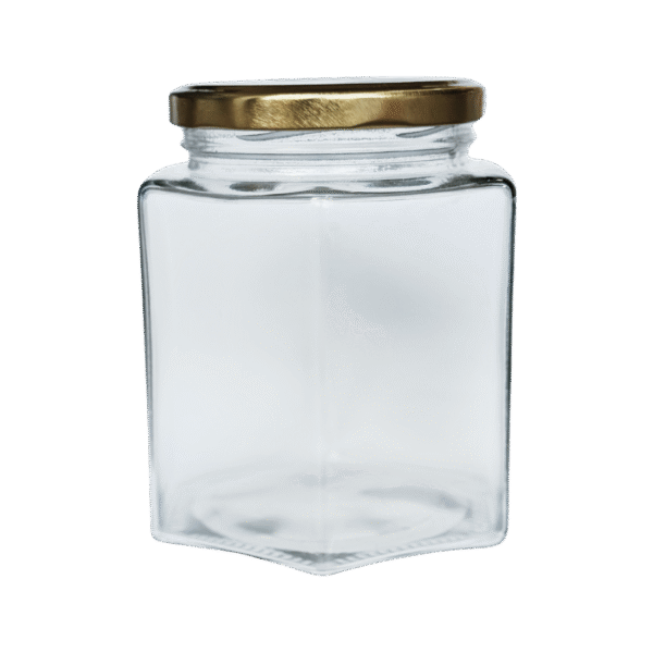 Tarro Hexagonal de Vidrio